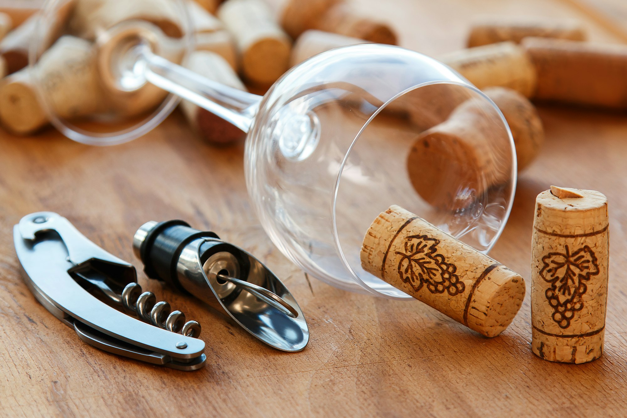 Wine tools and corks